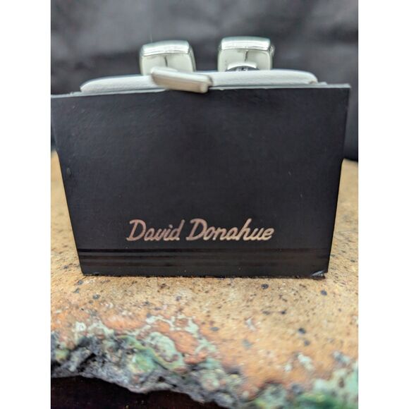 David Donahue Sterling Cufflinks – New in Box, Formal Gift-Ready - Picture 2 of 3
